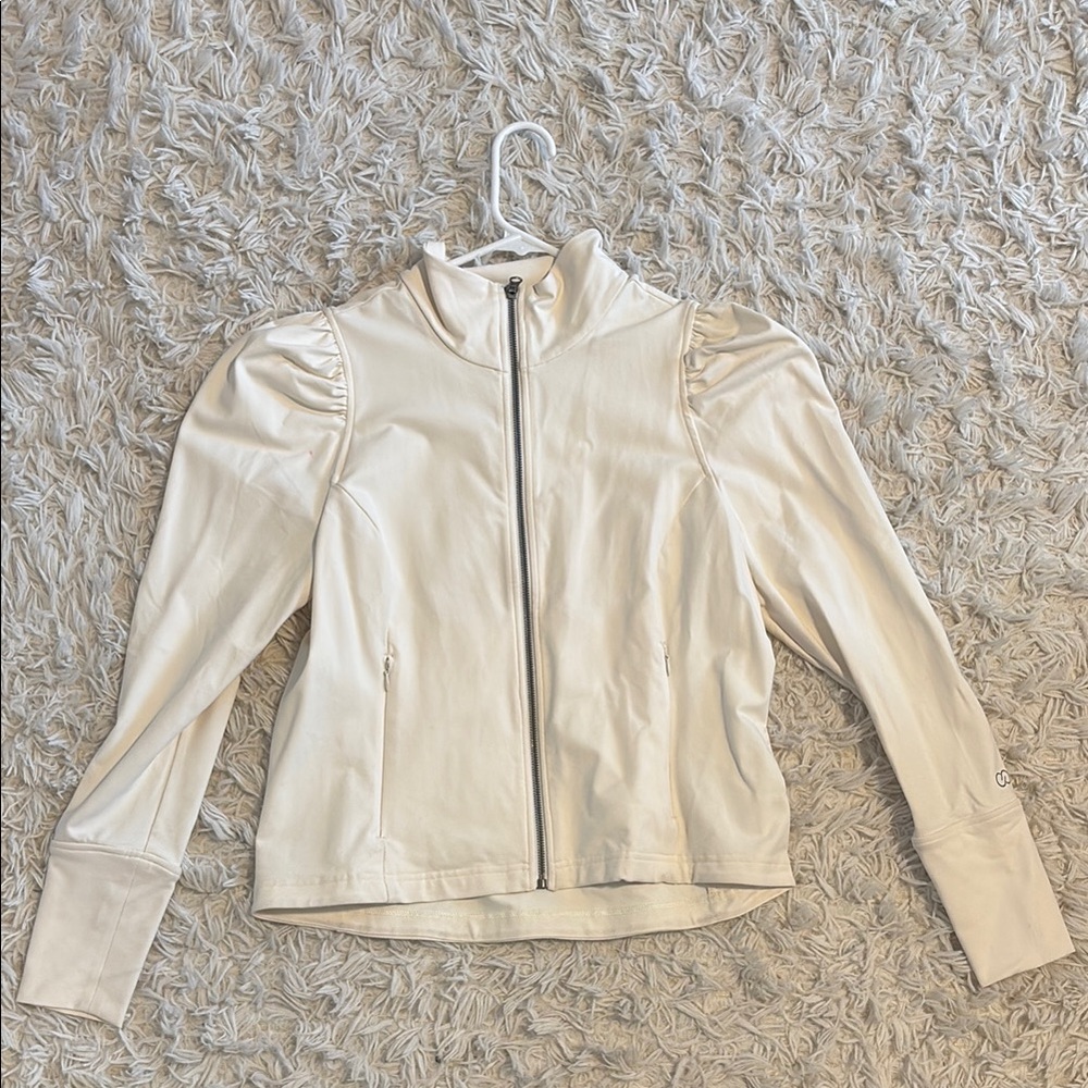 Women's nice White stretchy workout Jacket
